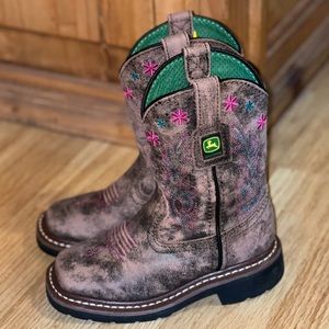 Toddler girl John Deere cowboy boots